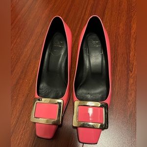 Roger Vivier Belle Metal Buckle Pumps